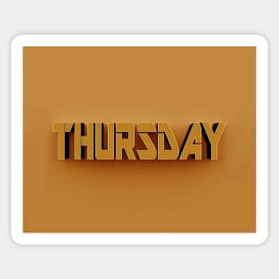 3D Text - Thursday Sticker